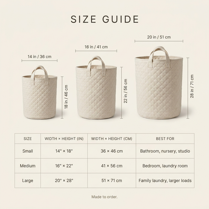 Spring Flower Quilted Laundry Basket
