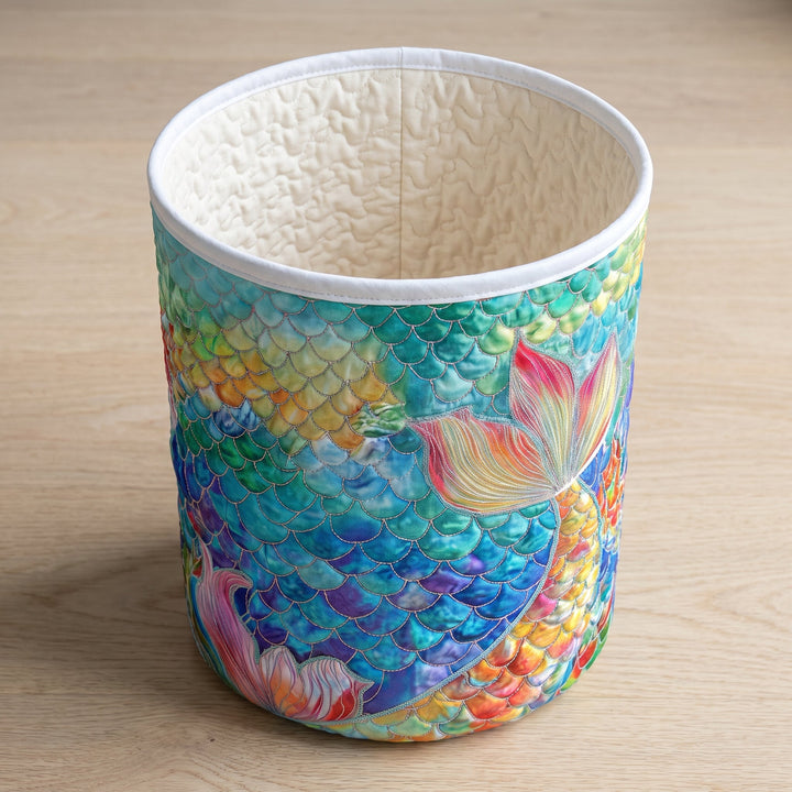 Marine Sparkle Quilted Laundry Basket