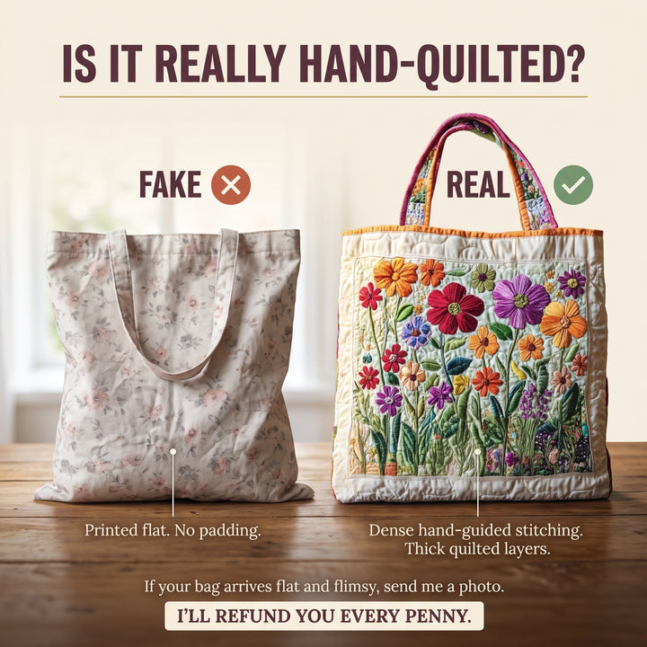 Blooming Garden Quilted Tote Bag