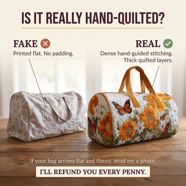 Bright Fields Quilted Duffle Bag