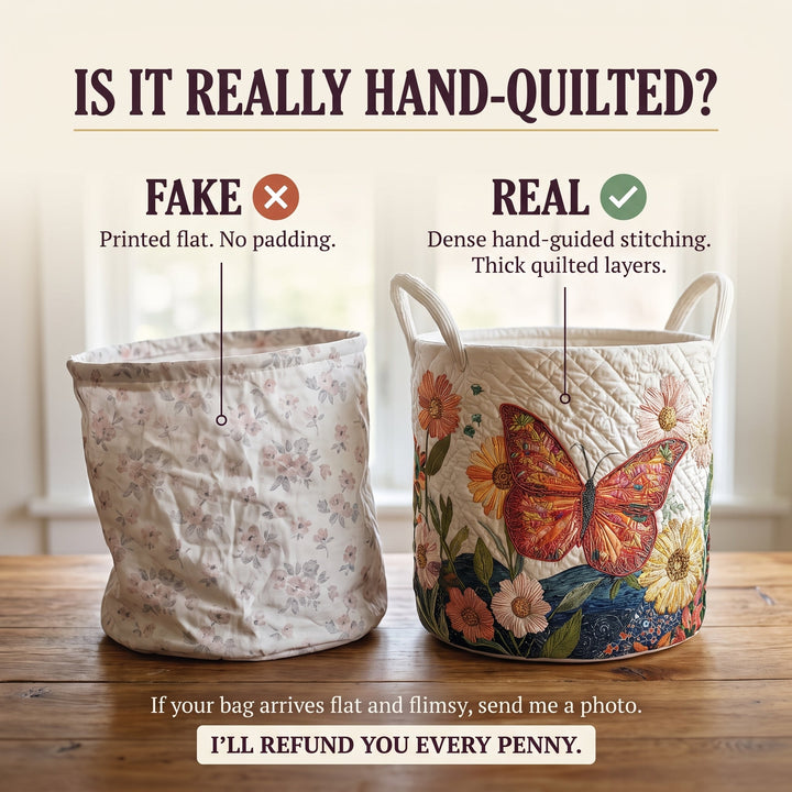 Colorful Beauty Quilted Laundry Basket
