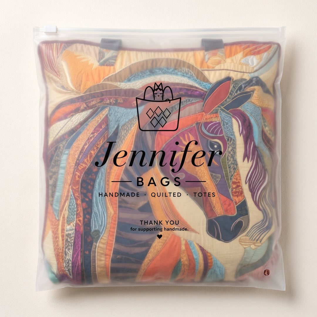 Artisanal Bag - Multicolored Mosaic Horse