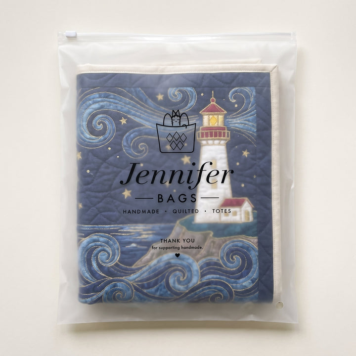 Lighthouse at Dusk Quilted Laundry Basket
