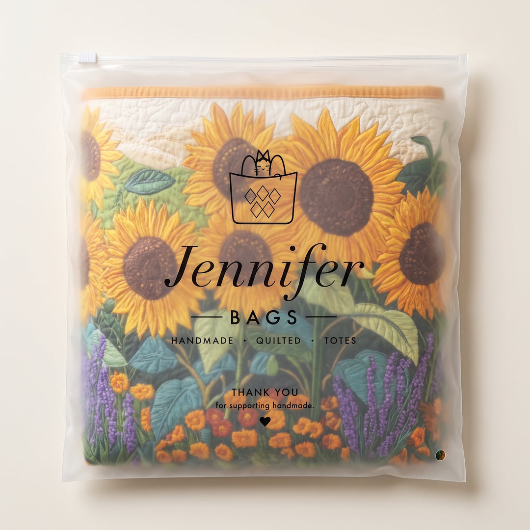 Sunflowers Quilted Laundry Basket