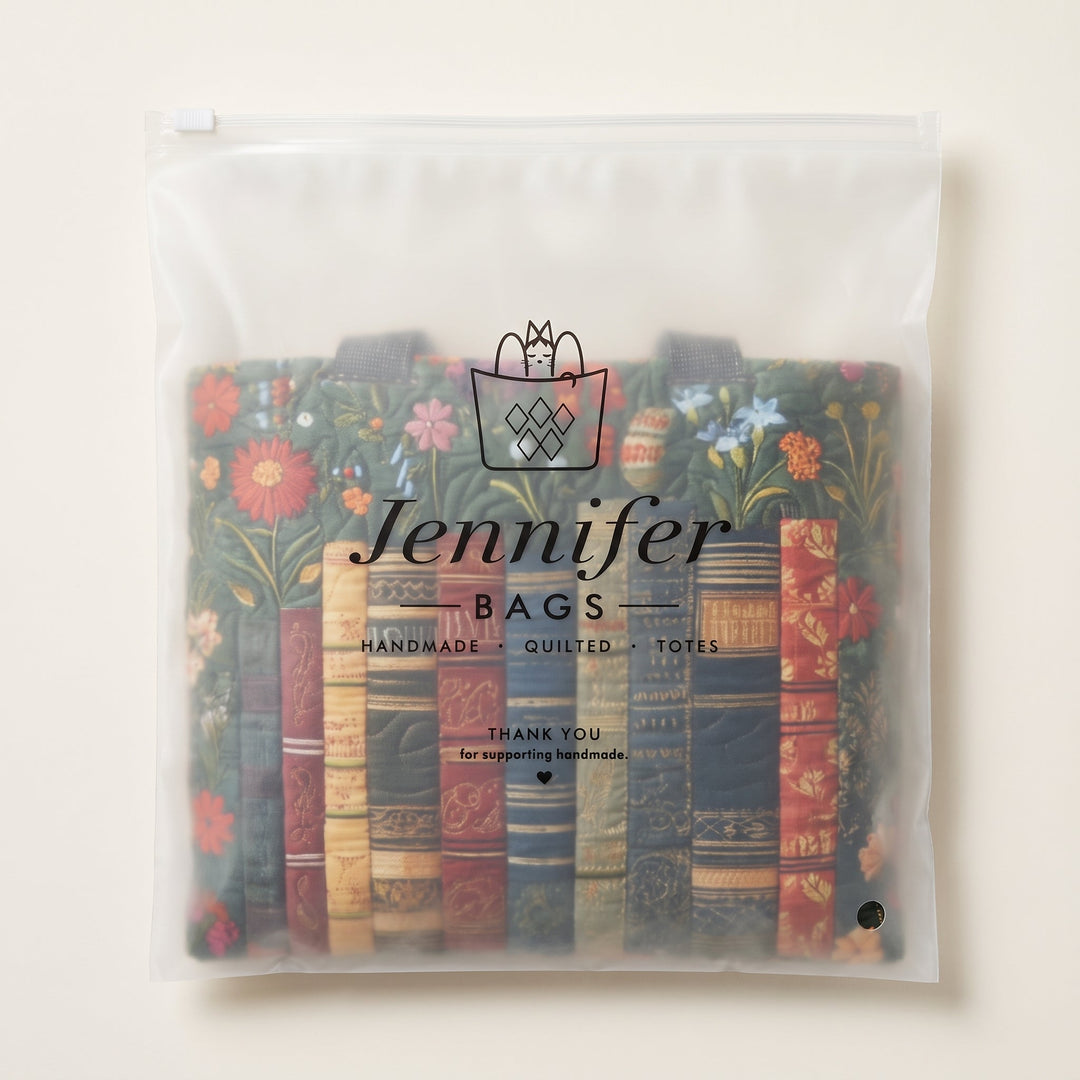 Love Books Quilted Tote Bag