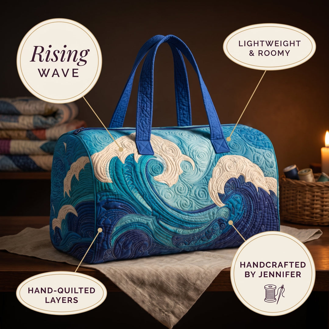 Rising Wave Quilted Duffle Bag