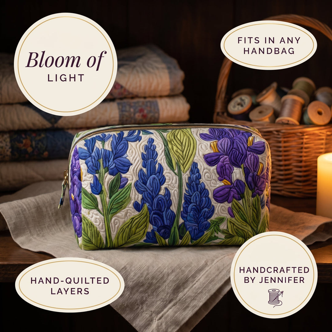Bloom of Light Quilted Makeup Bag