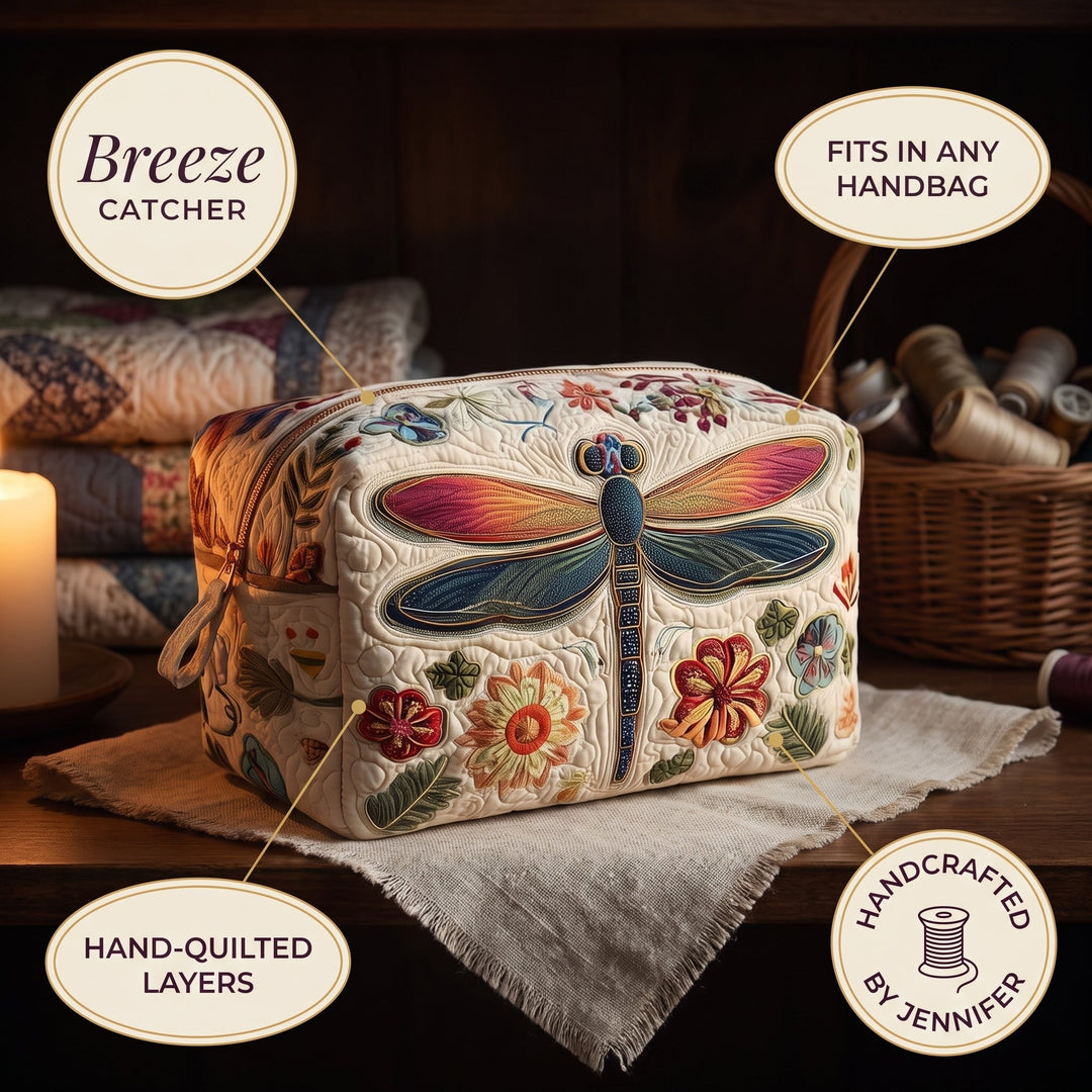 Breeze Catcher Quilted Makeup Bag