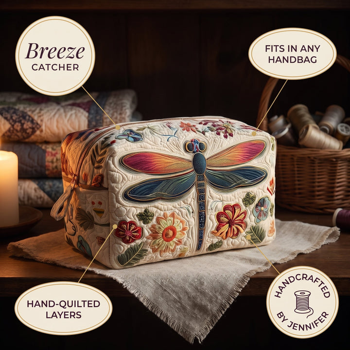 Breeze Catcher Quilted Makeup Bag