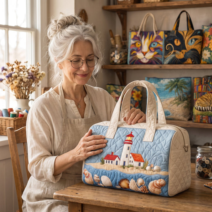 Seaside Glow Quilted Duffle Bag