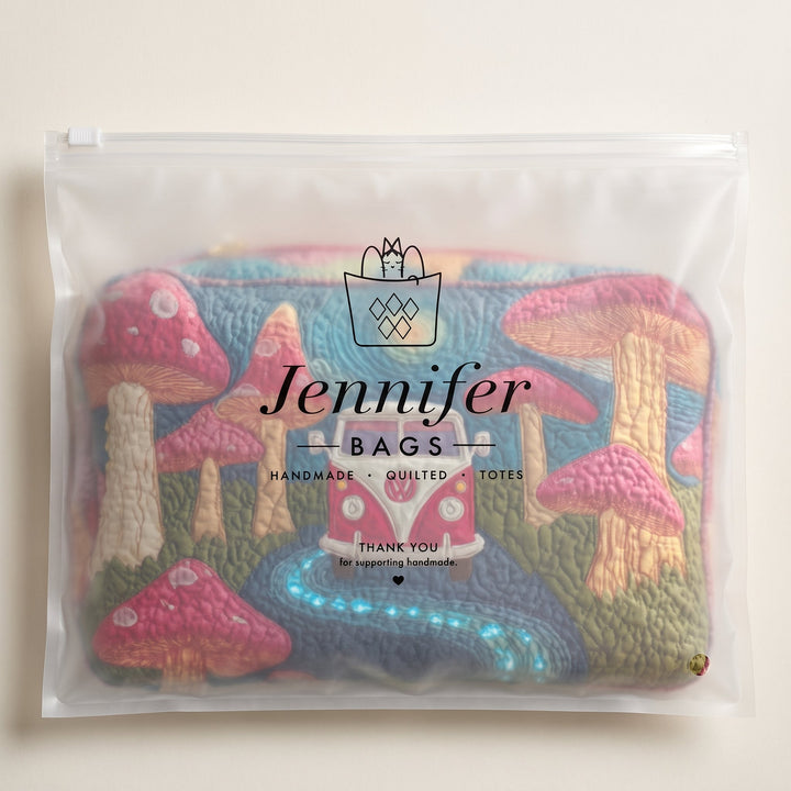 Cosmic Hippie Dream Quilted Makeup Bag