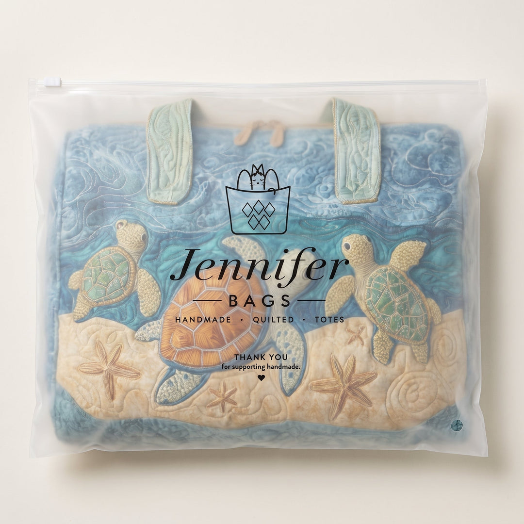 Turtly Cute Quilted Duffle Bag