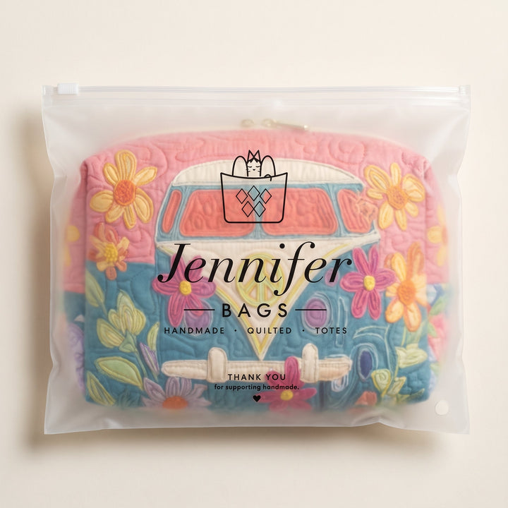 Retro Bloom Journey Quilted Makeup Bag