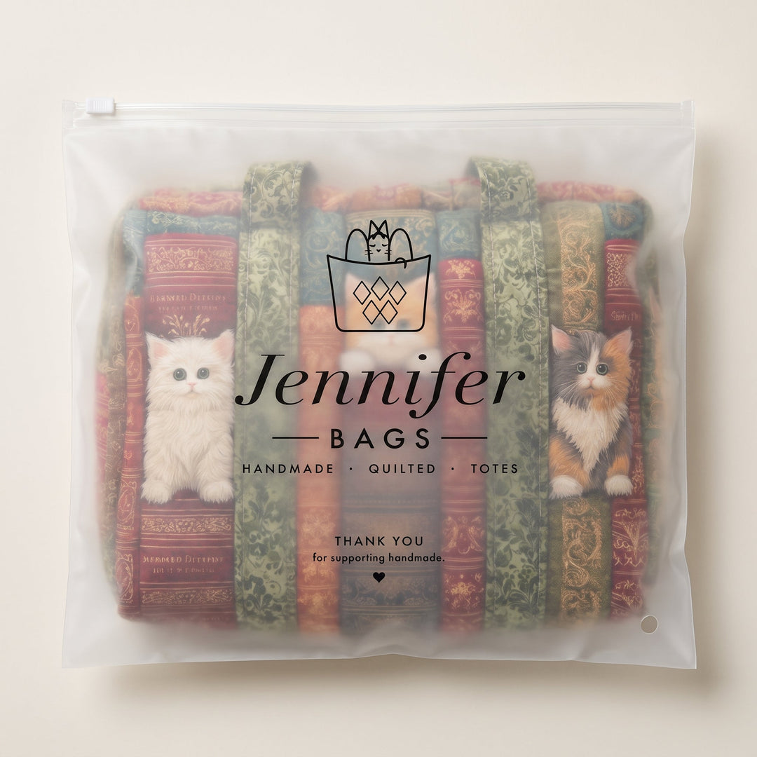 Cat Chapter Quilted Duffle Bag
