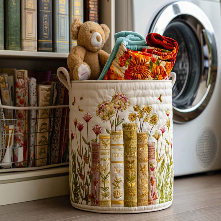 Daily Stories Quilted Laundry Basket