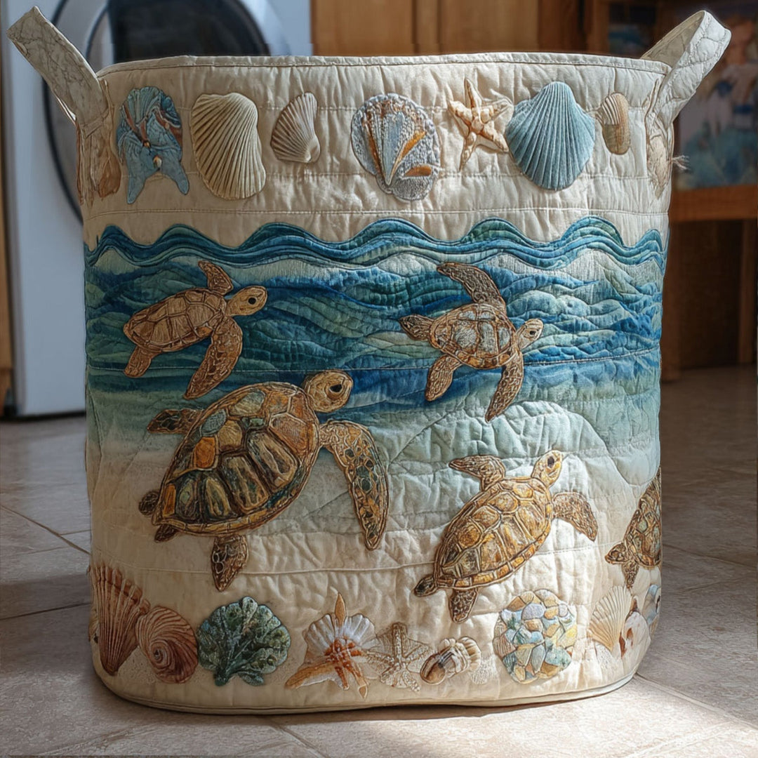 Free and Calm Quilted Laundry Basket