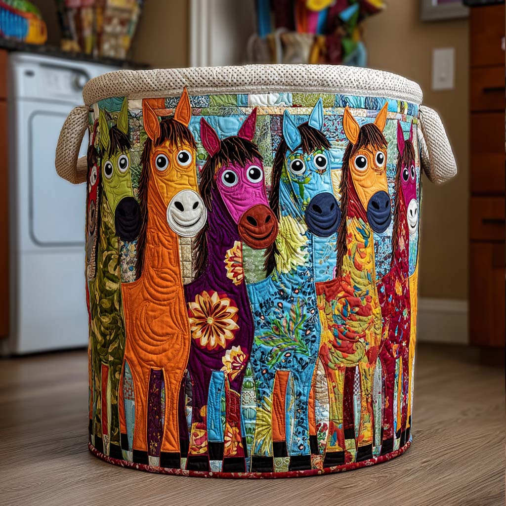 Radiant Shepherd Quilted Laundry Basket