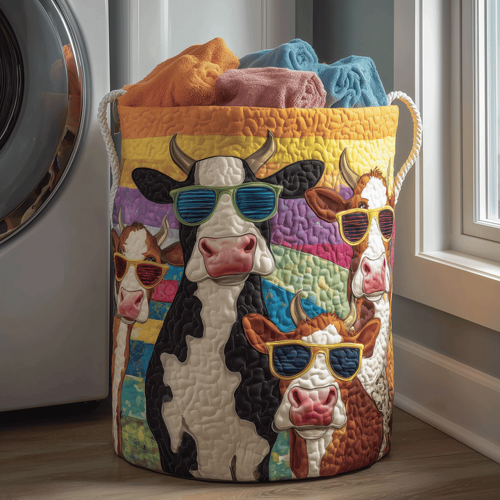 Relaxed Mind Quilted Laundry Basket