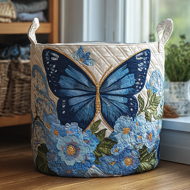 Serene Charm Quilted Laundry Basket